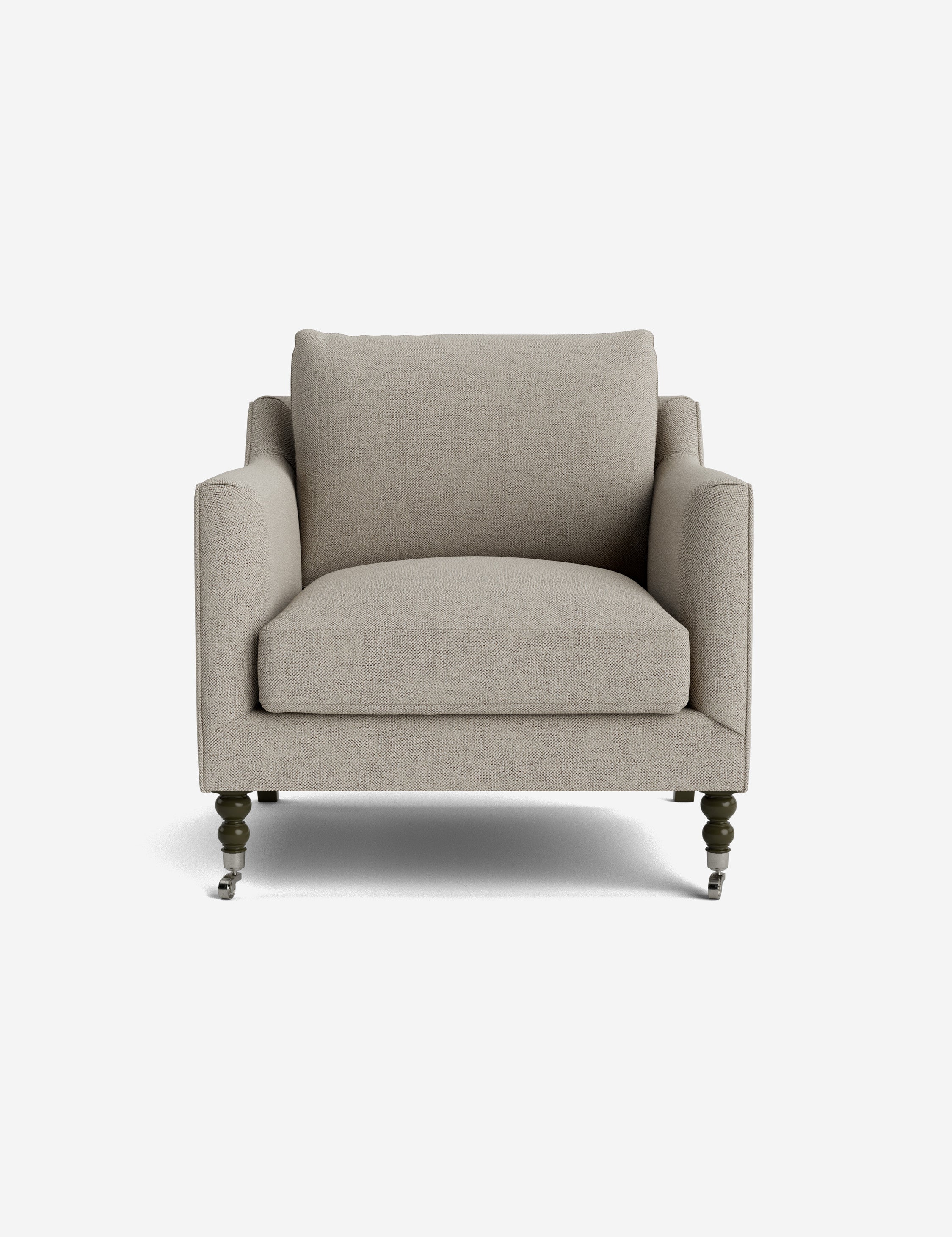 Fabienne Accent Chair - Modern Upholstered Lounge Chair for Living Room, Bedroom & Office - Comfortable Reading Chair with Sturdy Wooden Legs