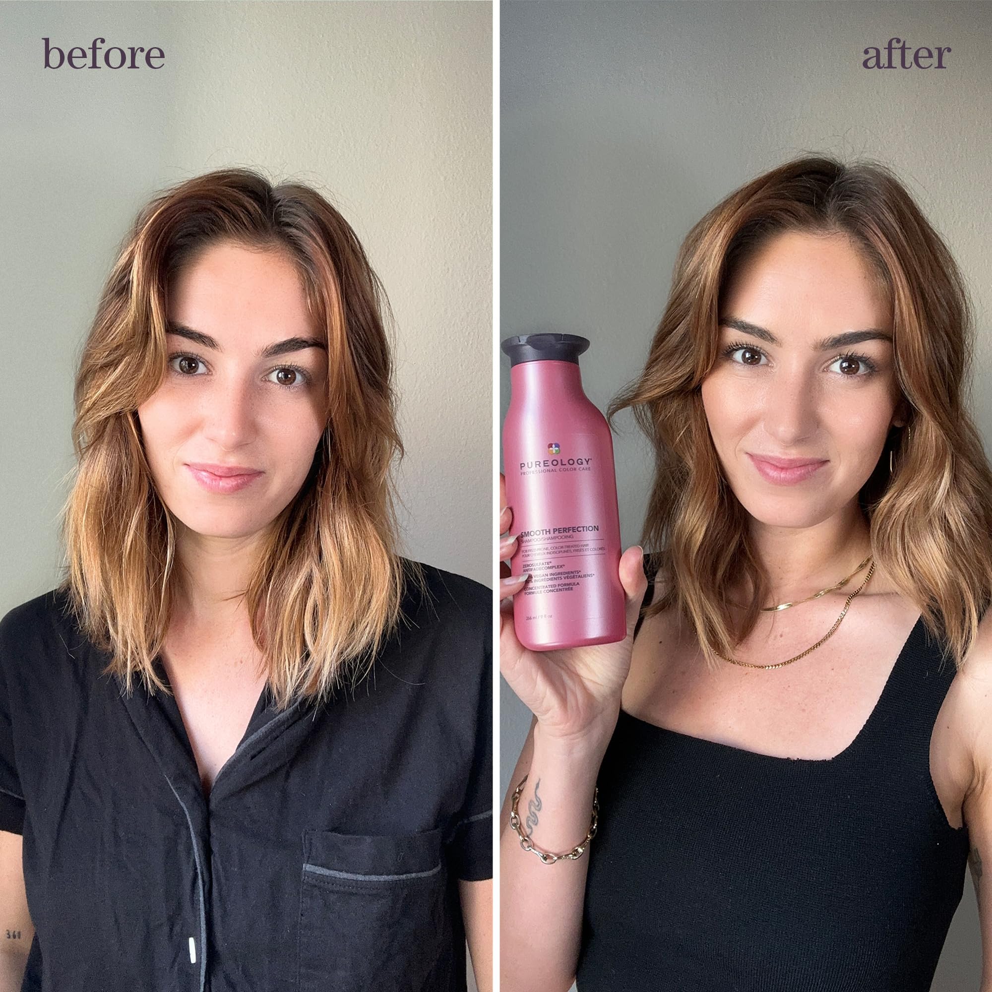 Pureology Smooth Perfection Conditioner for Frizzy & Color-Treated Hair - Sulfate-Free, Vegan, Detangling & Frizz Control - Perfect for Daily Hair Care & Salon-Quality Smoothing at Home