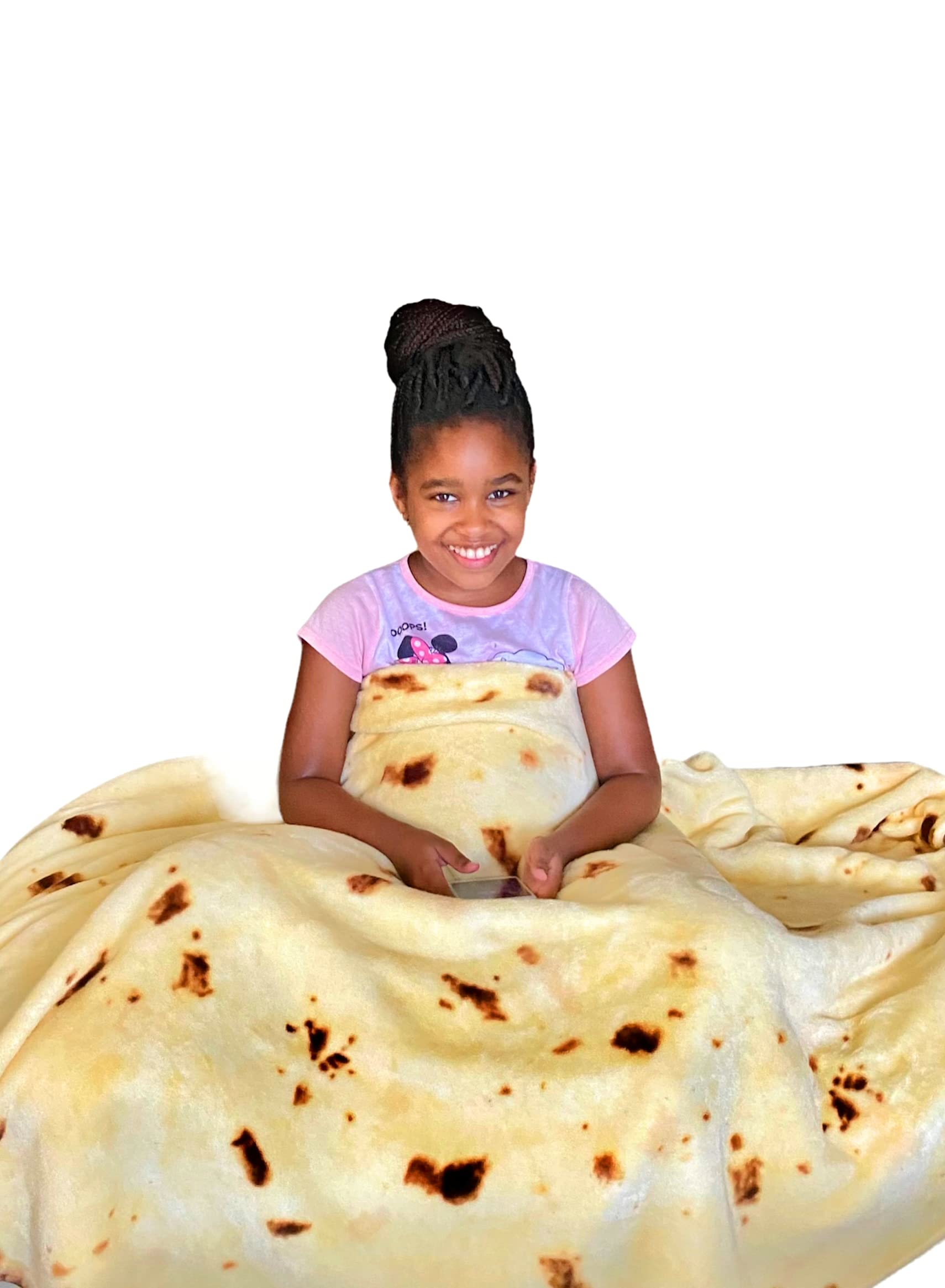 Snukums Burrito Blanket - 71 Inch Oversized Double Sided Soft Fleece Throw Blanket for Adults & Kids, Warm Cozy Blanket for Couch, Bed, Travel - Beige