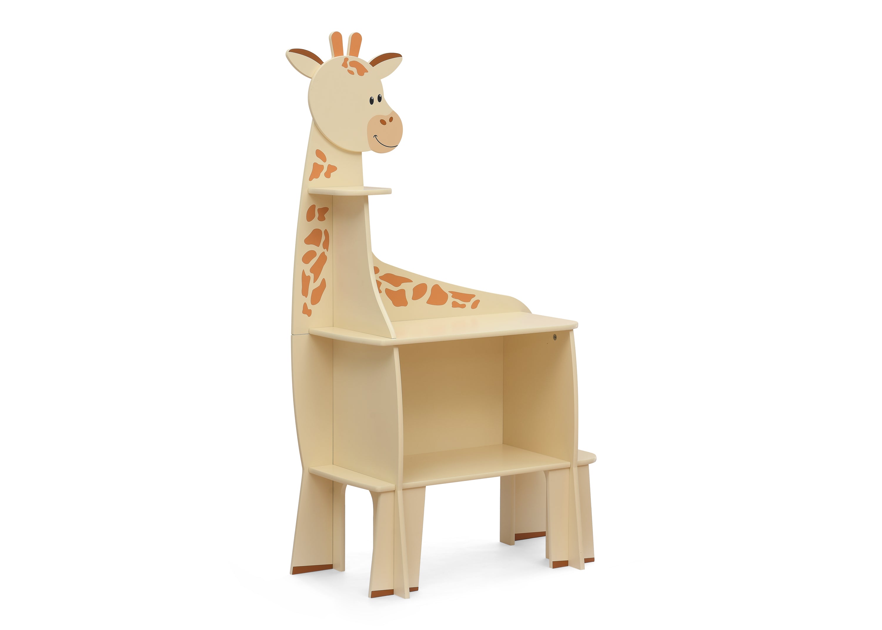 Giraffe-Shaped Kids Bookcase - Fun & Sturdy Bookshelf for Children's Room, Nursery, or Playroom - Perfect for Organizing Books, Toys, and Decor