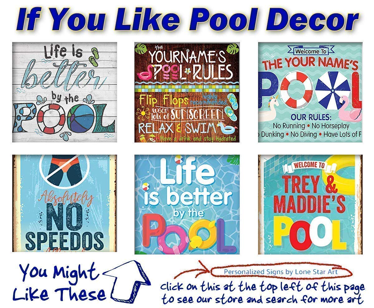 Custom Welcome to Our Pool Sign - Summer Pool Party Decor, Rustic Metal Swimming Pool Theme Accessory, Personalized Gift for Pool Owners (8x12 or 12x18) - Perfect for Backyard Pools, Beach Houses & Summer Gatherings