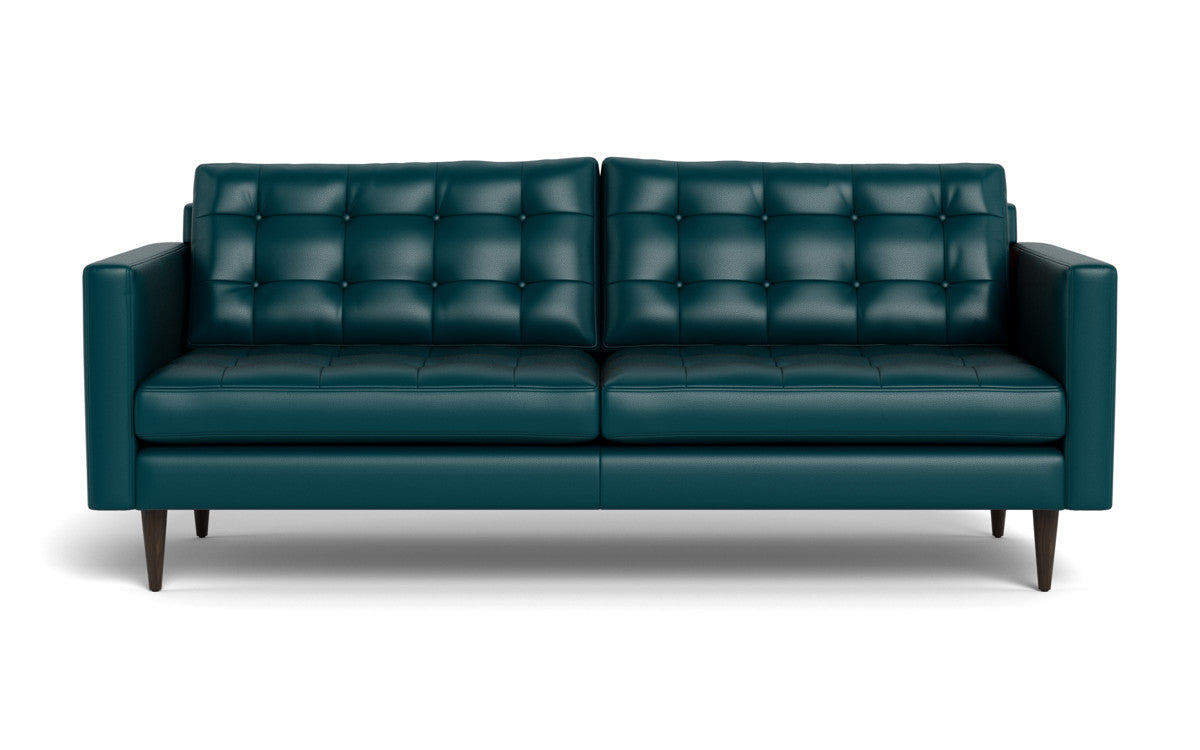 Premium Wallace 85 Genuine Leather Sofa - 3-Seater Modern Living Room Couch with High-Density Foam - Perfect for Home, Office & Lounge Areas