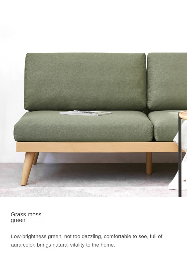 Premium Beech Solid Wood Upholstered Sofa - Comfortable & Durable Living Room Furniture for Relaxing & Entertaining