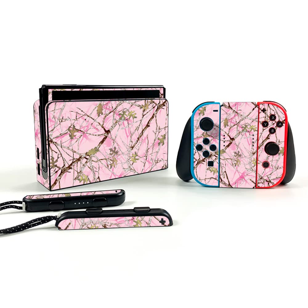 MightySkins Vinyl Decal Wrap Cover for Nintendo Switch OLED - Conceal Pink | Protective & Durable Skin | Easy to Apply & Remove | Made in USA | Perfect for Gaming, Travel & Personalization