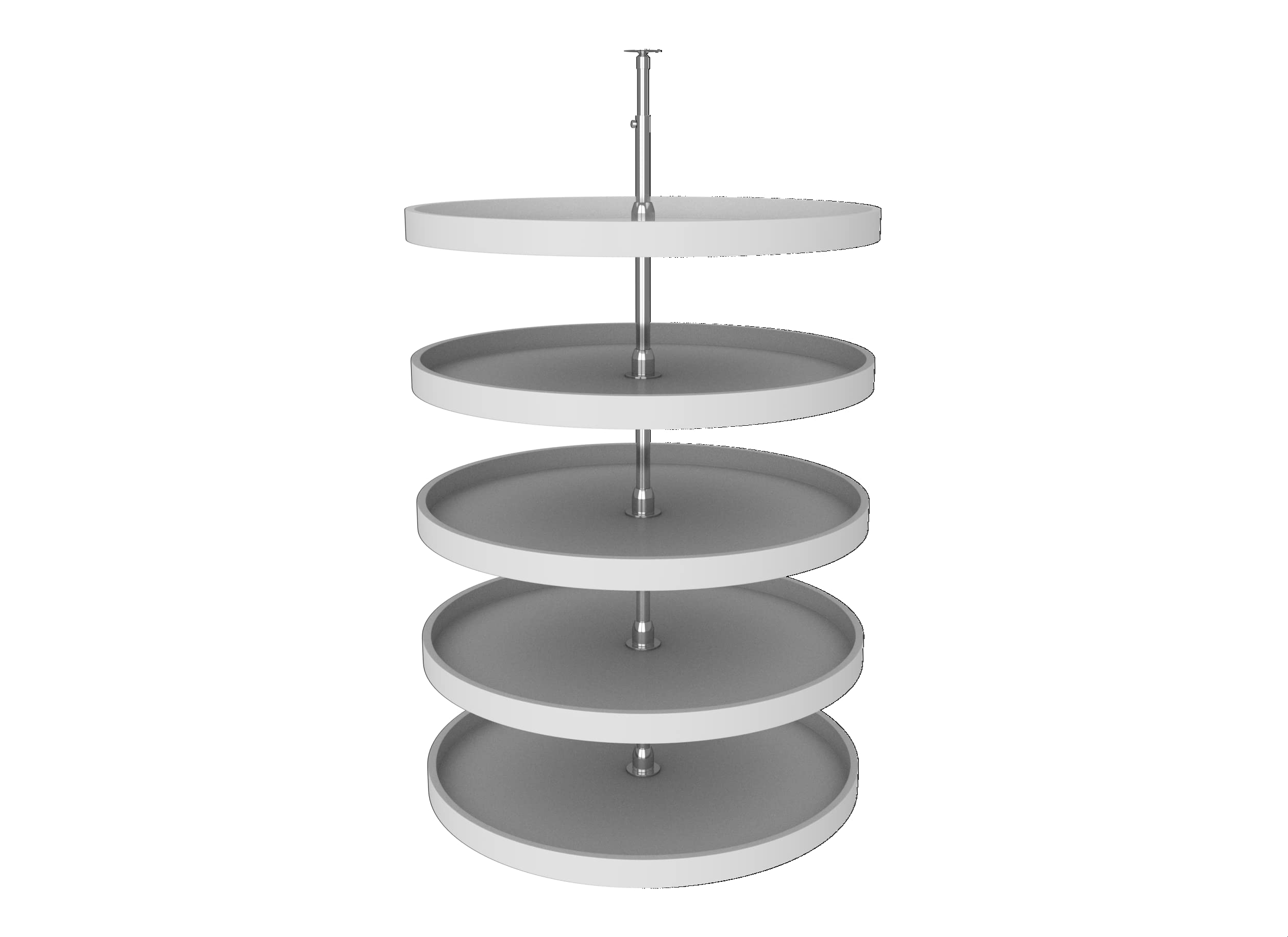 REV-A-SHELF Polymer Full-Circle 5-Shelf Lazy Susan Turntable for Tall Pantry Cabinets - Space Saving Kitchen Organizer for Spices, Canned Goods & Pantry Storage