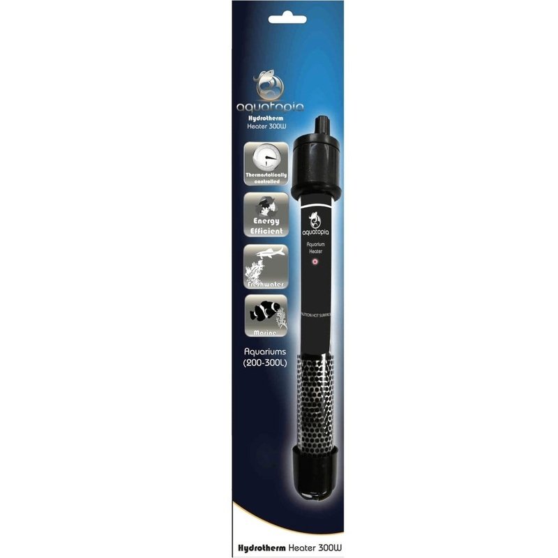Aquatopia Hydrotherm 300W Submersible Aquarium Heater for 53-79 Gallon Fish Tanks (200-300L) - Precise Temperature Control for Tropical Fish, Reptiles & Turtles | Perfect for Home Aquariums & Terrariums