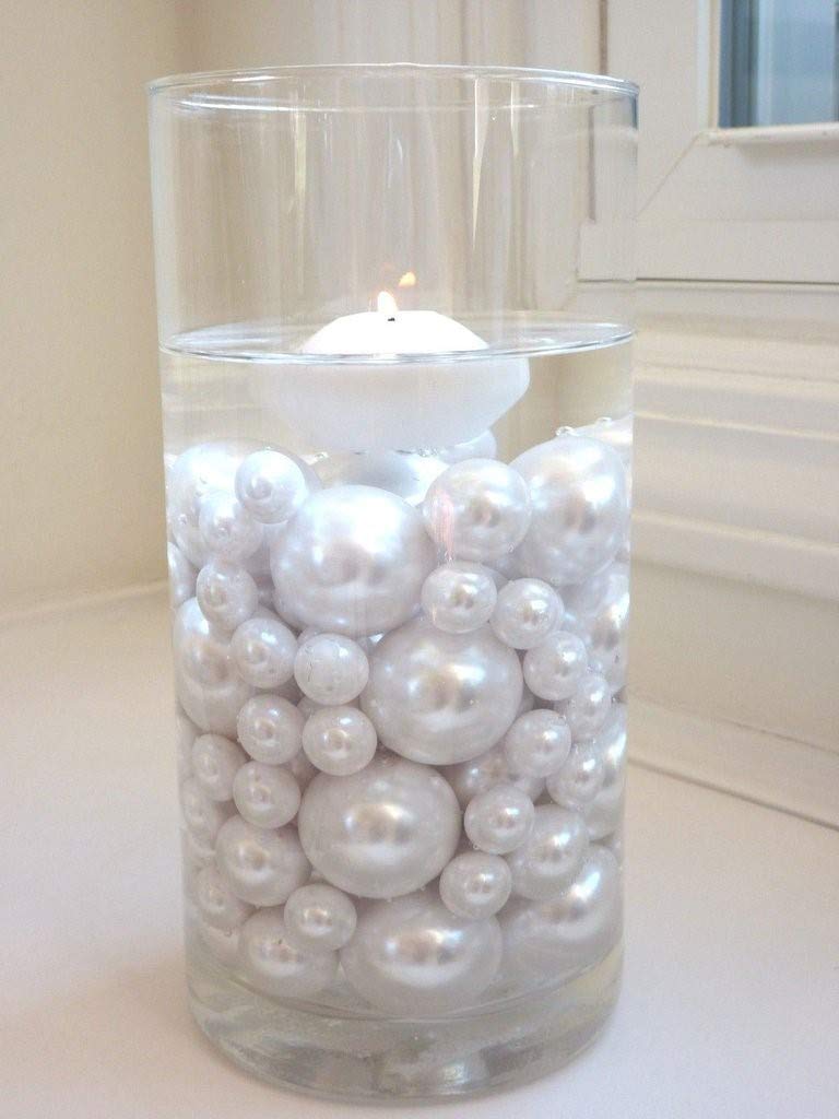 750 Floating White Pearls for Water Decor – Fills 10 Gallons for Stunning Floating Effect – Includes Pre-Measured Floating Gel Bags & Warm White Submersible Fairy Lights – Perfect for Weddings, Centerpieces, Baths, and Pool Parties