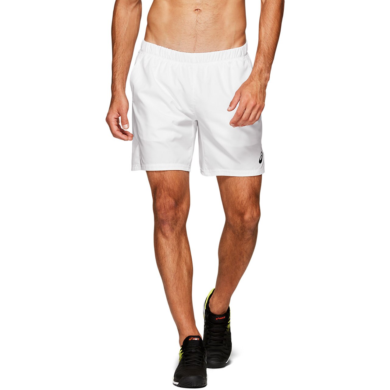 ASICS Men's Club Short 7 Inch Running Shorts - Breathable White Athletic Shorts for Gym, Workout & Casual Wear