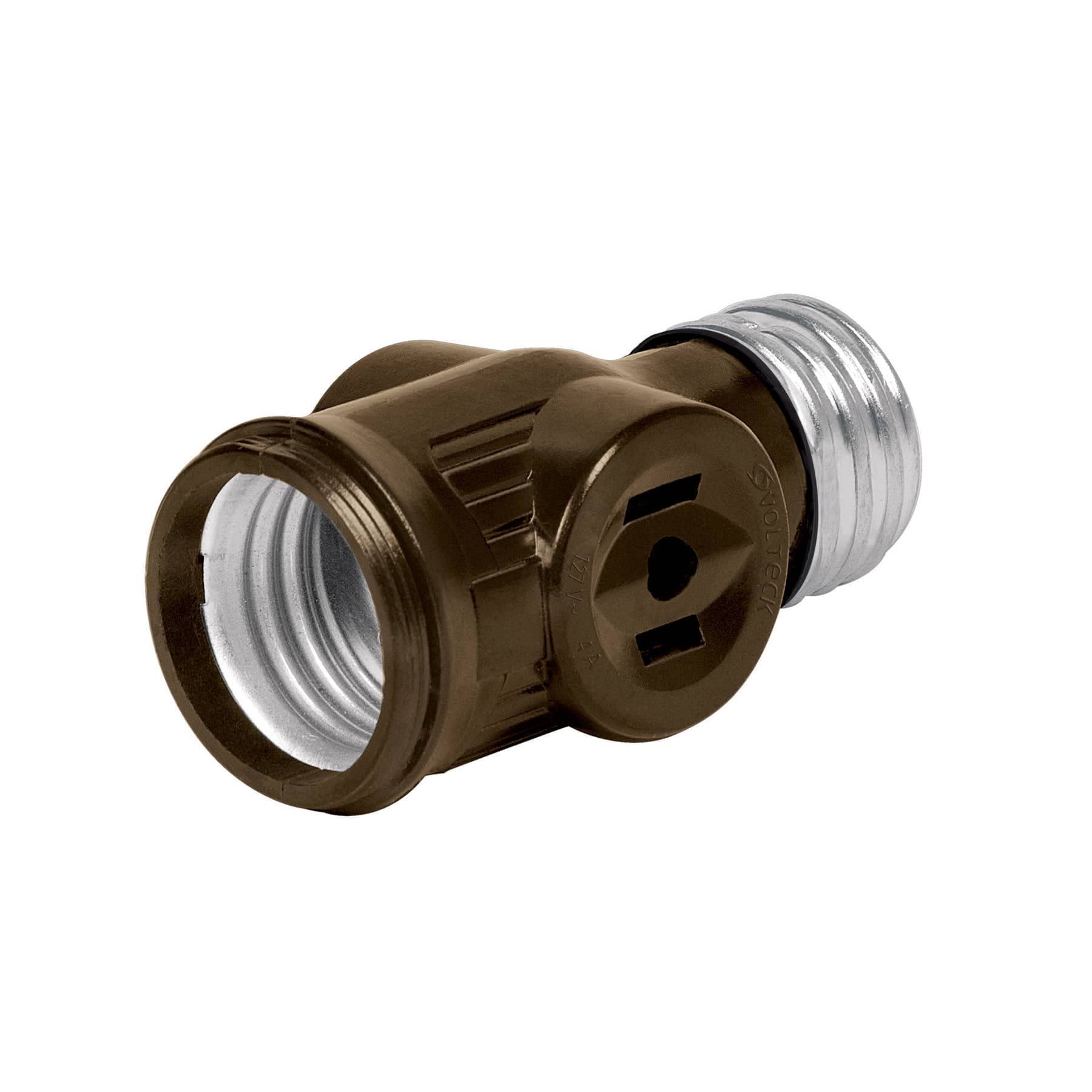 Volteck Bakelite Double Contact Lamp Holder - Durable Vintage Style Light Socket for Home, Office, and Industrial Lighting Fixtures