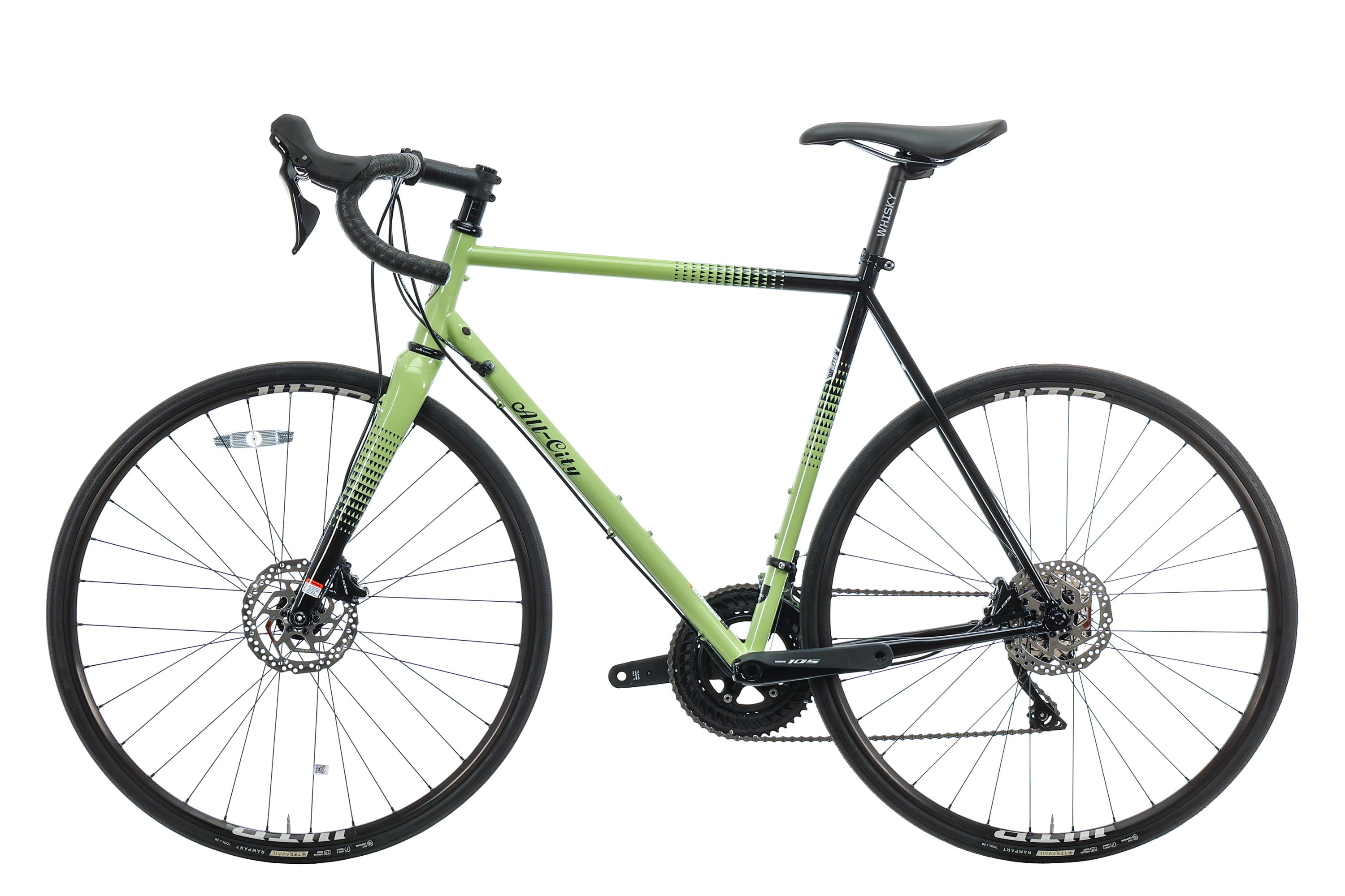 All City Zig Zag 105 Road Bike 2023 - 55cm Lightweight Aluminum Frame, Shimano 105 Groupset - Perfect for Commuting, Fitness Riding & Long-Distance Cycling