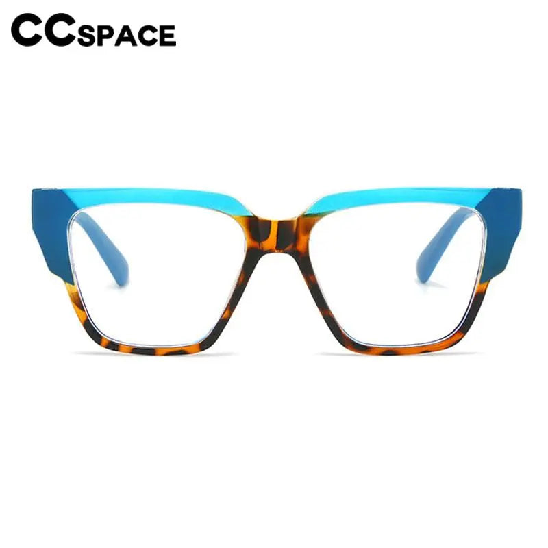 CCspace Women's Full Rim Square TR90 Titanium Eyeglasses 56855 - Lightweight & Durable Frame for Work, Reading & Everyday Fashion