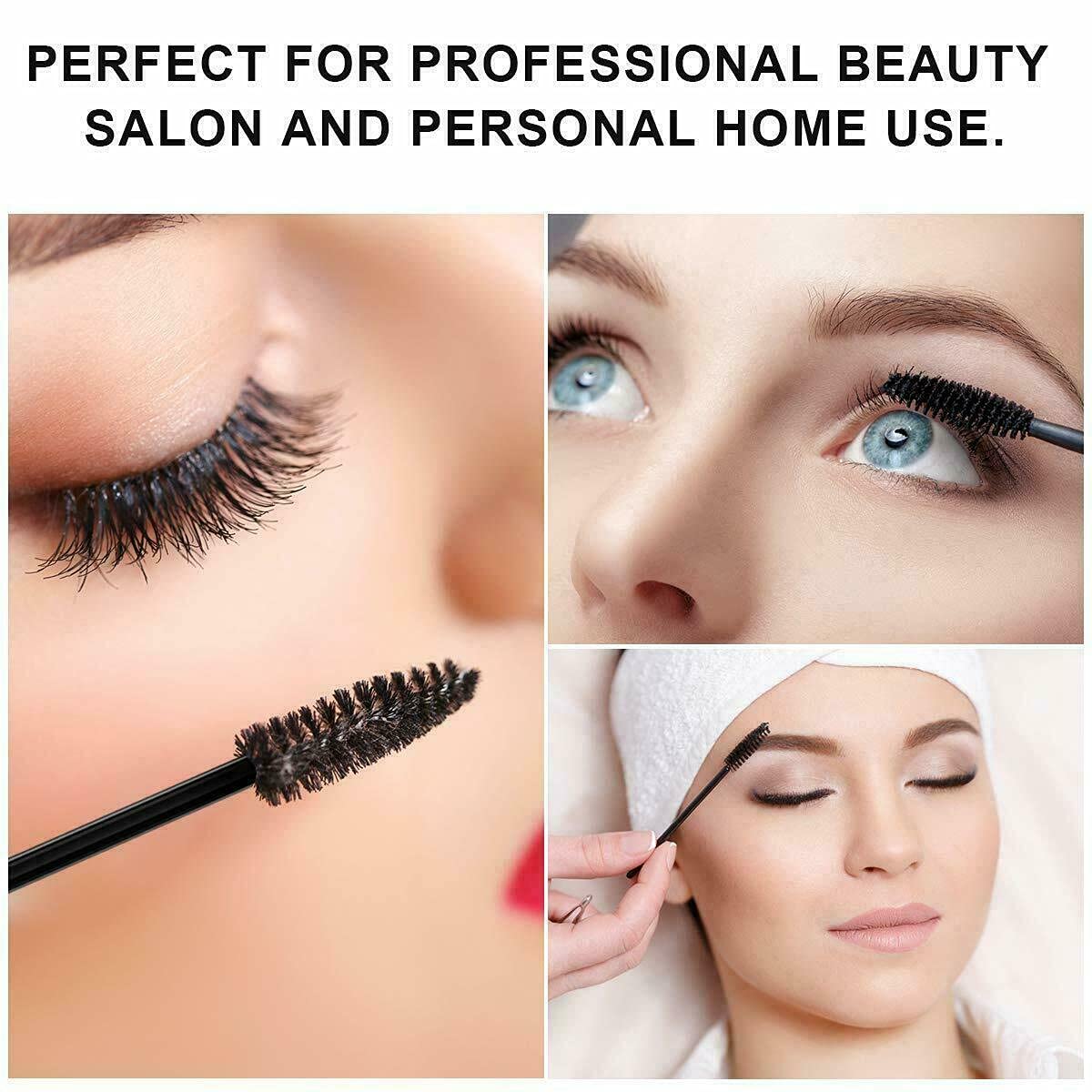 100 Disposable Mascara Wands Bulk - Eyelash & Eyebrow Spoolie Brushes for Lash Extensions, Makeup Application (Blue) - Perfect for Salons, DIY Beauty & Professional Makeup Artists