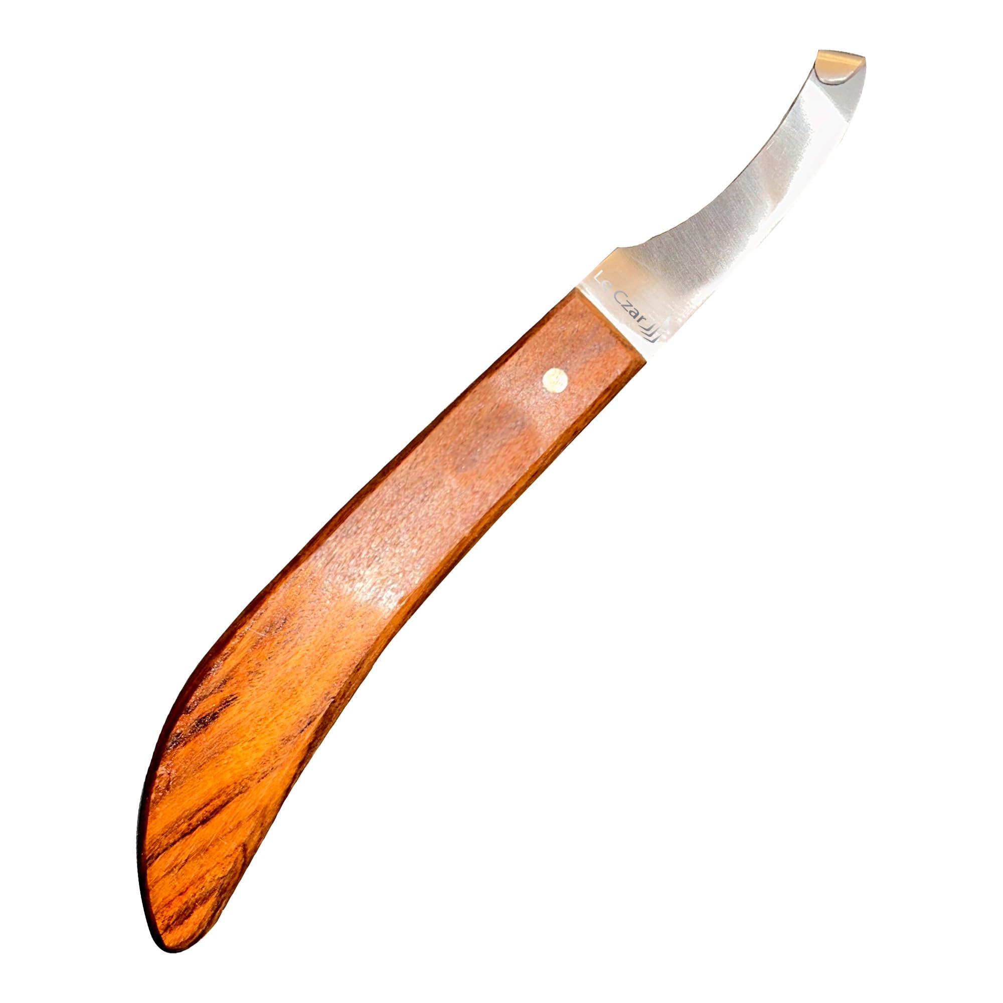 Premium Right-Handed Farrier Hoof Knife - Super Sharp Professional Horse & Cow Hoof Trimming Tool with Ergonomic Wooden Handle | Ideal for Equine Grooming, Livestock Care & Veterinary Use