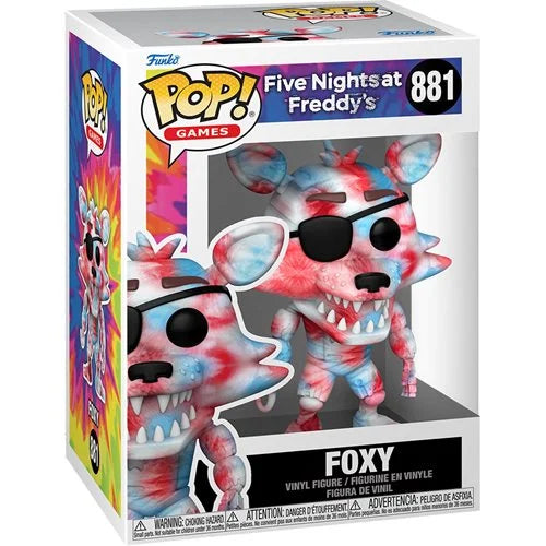 Five Nights at Freddy's Tie Dye Foxy Pop! Vinyl Figure - Collectible Horror Game Merchandise for Fans & Gift Ideas - Perfect for Display, Gaming Room Decor, and Themed Parties
