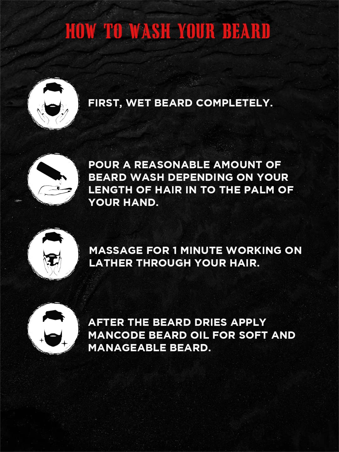 Mancode Original Beard Wash for Men - Deep Cleansing Beard & Mustache Shampoo with Jojoba & Almond Oil - Anti Itch & Beardruff Treatment - Paraben & Sulfate Free - 100ml (Pack of 1) - Perfect for Daily Beard Care & Grooming Routine