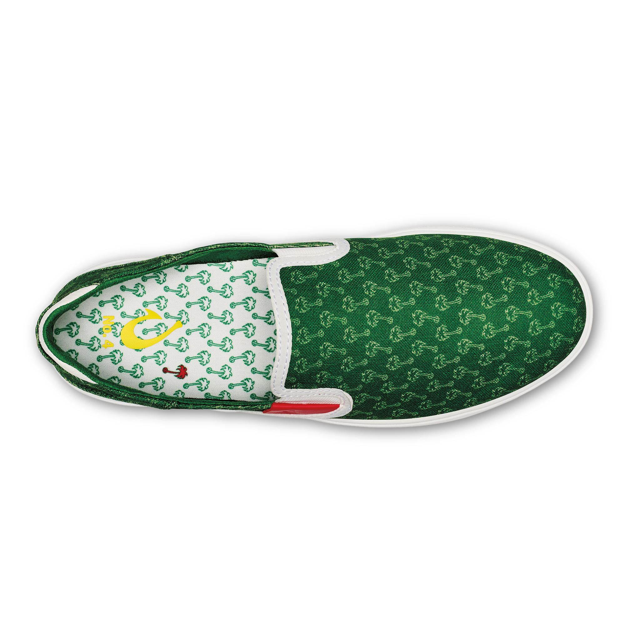 Wai'alae Slip On Shoes - Comfortable Palm & Bright White Casual Sneakers for Men & Women | Perfect for Walking, Travel, and Everyday Wear