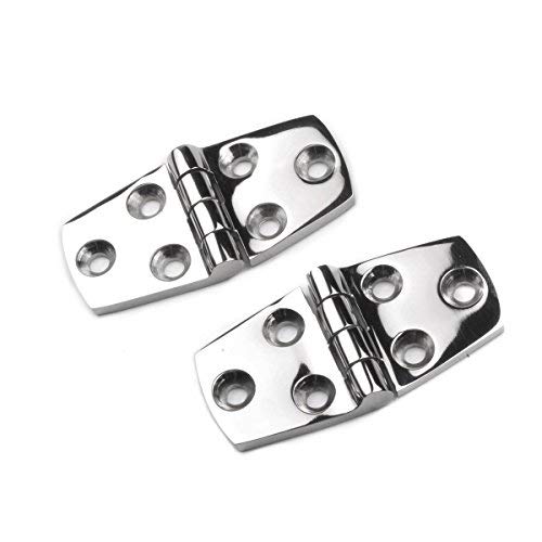 MIZUGIWA 3 x 1.5 Inch Stainless Steel Marine Boat Hinges - Heavy Duty Cast Door Hinge for Marine, Boat Cabinets, Garage Doors & Deck Boxes (Pack of 2) - Perfect for Saltwater Environments & Outdoor Use