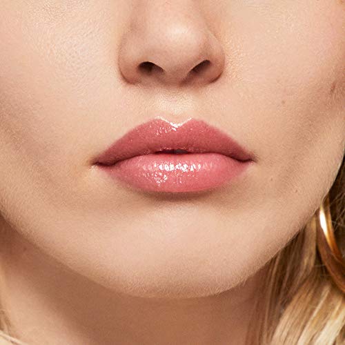 Rimmel Stay Glossy 6HR Long Lasting Lip Gloss - Bare Minimum Nude Shade, 0.18 Fl Oz (Pack of 2) - Hydrating Non-Sticky Lip Gloss for Everyday Wear & Night Out Makeup