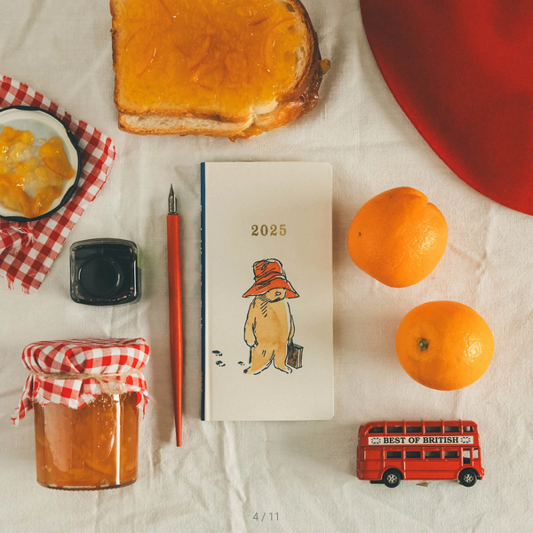 Hobonichi Techo 2025 Planner - Spring April Start Weekly Hardcover Notebook with Paddington Bear Design | Japanese Edition | Perfect for Journaling, Scheduling & Daily Planning