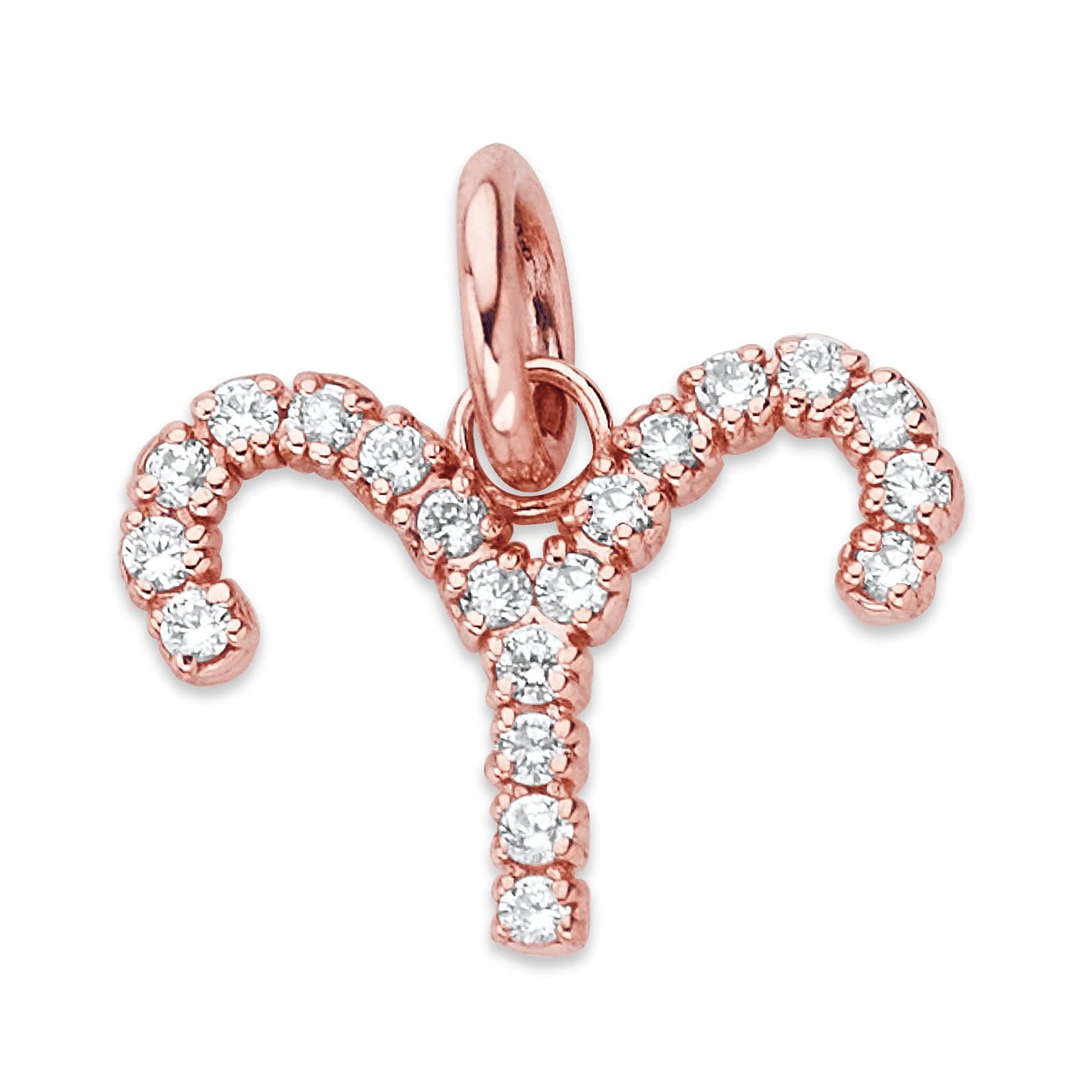 14K Solid Rose Gold Diamond Zodiac Pendant Necklace - 0.14ct Natural Diamond Astrology Charm for Men & Women - Personalized Zodiac Jewelry Gift for Birthday, Anniversary & Special Occasions - Handcrafted in USA | Perfect for Everyday Wear, Date Nights & Meaningful Gifts