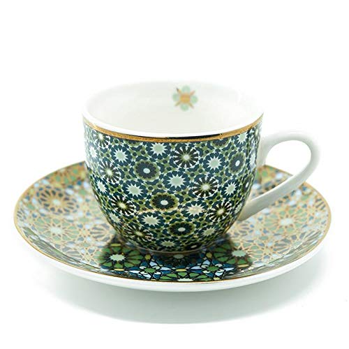 Images d'Orient Set of 4 Ceramic Tea Cups 90ml - Oriental Style Gift Box - Perfect for Tea Ceremonies, Home Decor & Unique Gifts