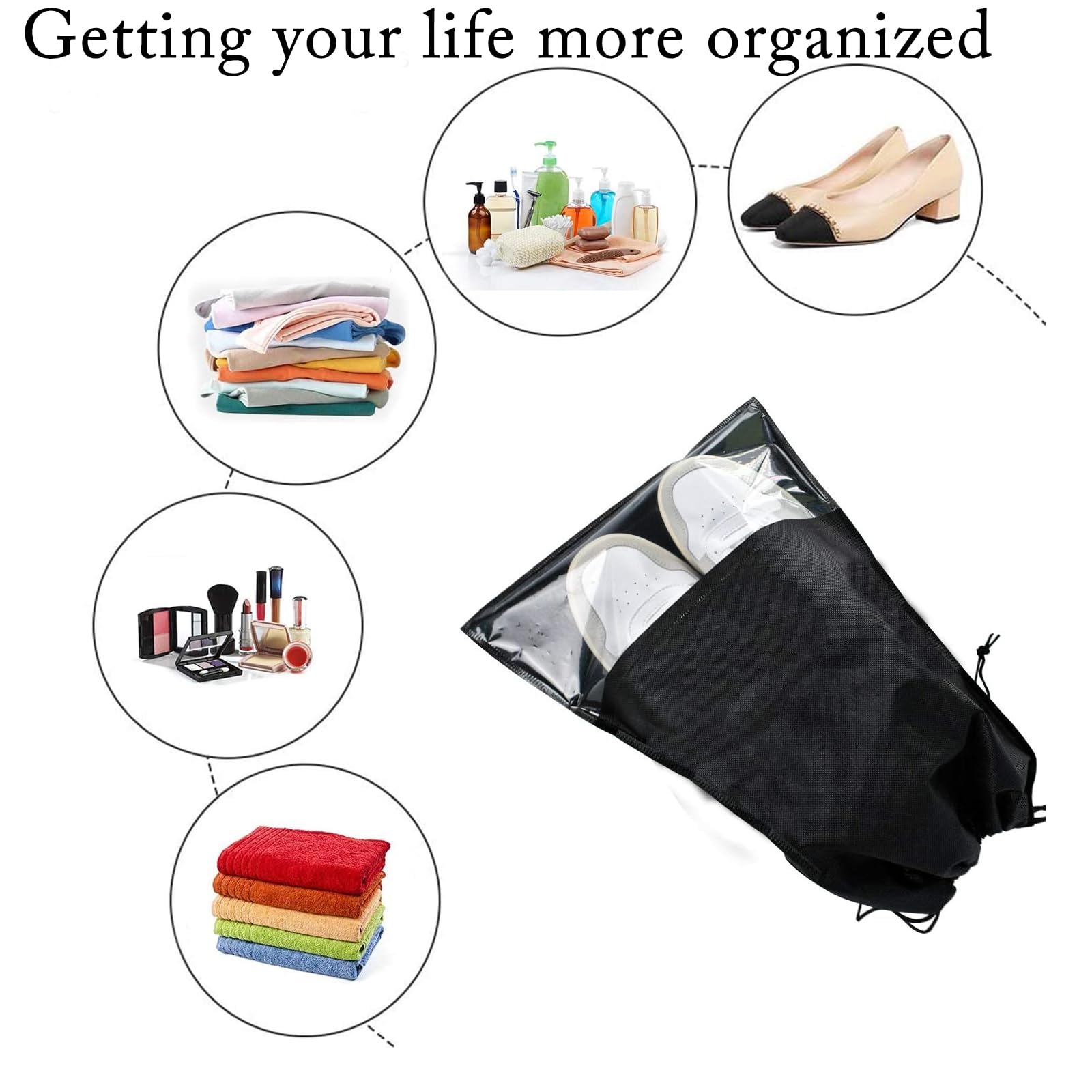 8 Pack Clear Shoe Storage Bags - 15.7