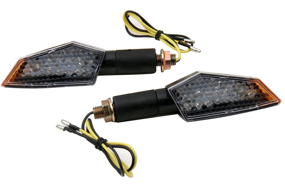 2 PCS Long Stalk LED Turn Signal Lights for 1998 Buell Thunderbolt S3 - High Visibility Motorcycle Blinkers for Enhanced Safety Day & Night Riding