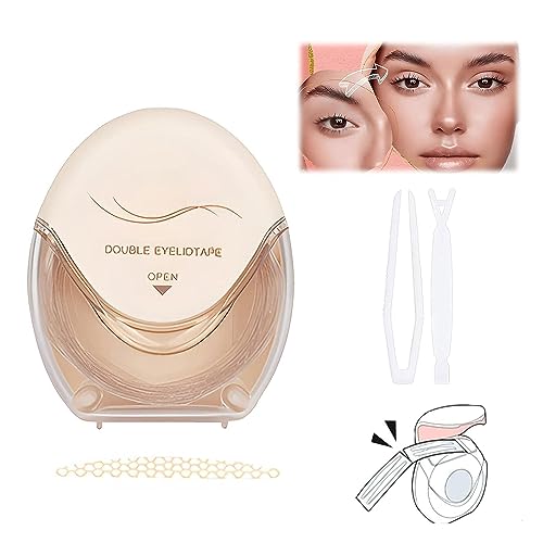 Saknaop Glue-Free Invisible Double Eyelid Stickers - 120 Count Waterproof Eyelid Tape for Monolid & Hooded Eyes | Natural Eye Lift Enhancer for Asian Eyes | Perfect for Makeup, Eyeshadow & Glitter Application (M Olive Type) | Great for Daily Use, Special Occasions & Cosplay