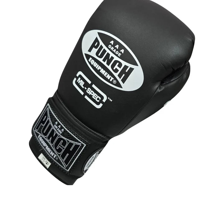 Trophy Getters® MIL SPEC™ Boxing Gloves - Premium Matt Black Training Gloves for Boxing, MMA & Fitness Workouts - Perfect for Sparring, Bag Work & Competition