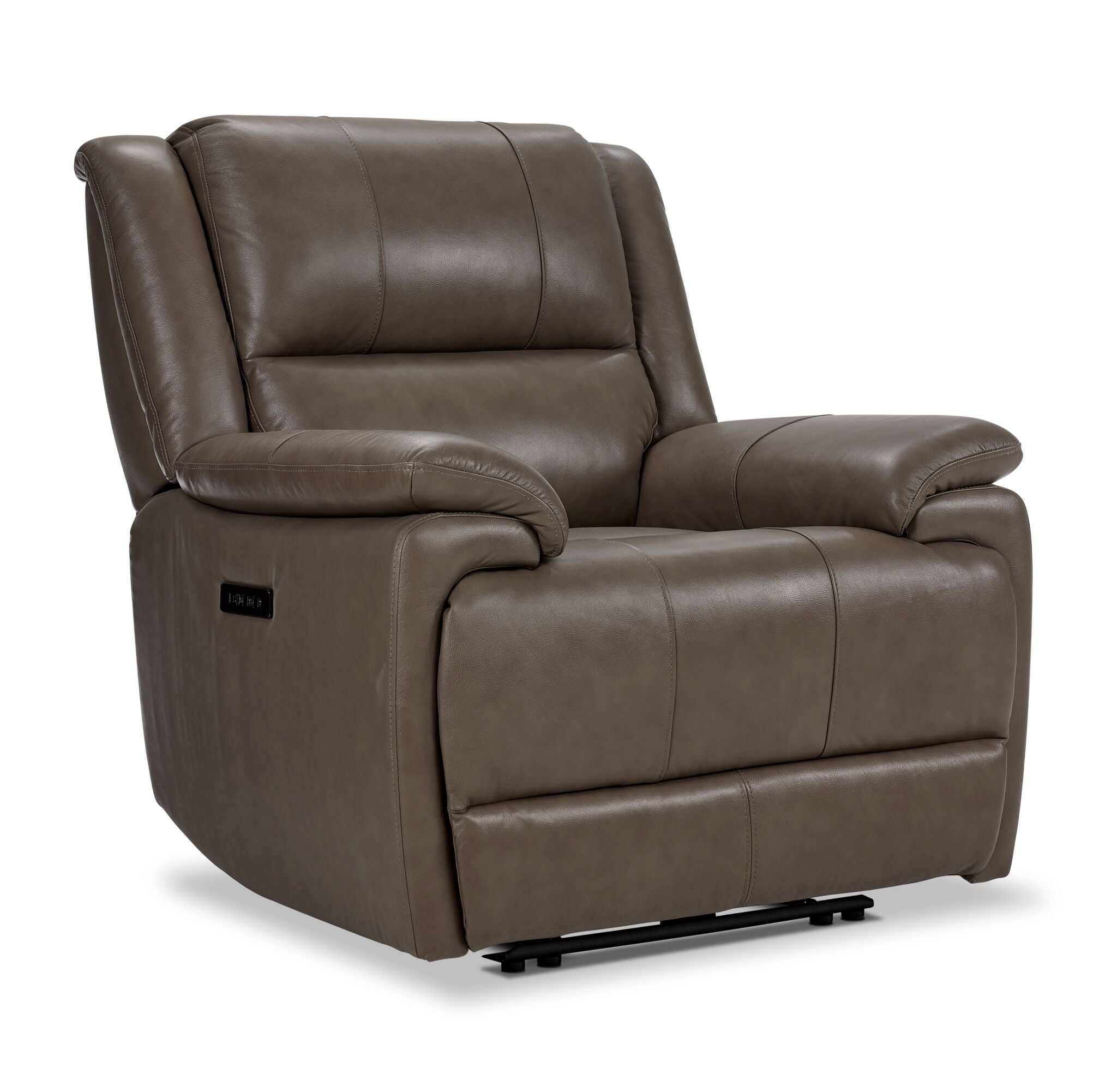 Allie Leather Dual Power Recliner Chair - Mocha Brown Genuine Leather - Electric Lift Recliner for Living Room, Home Theater & Office Comfort