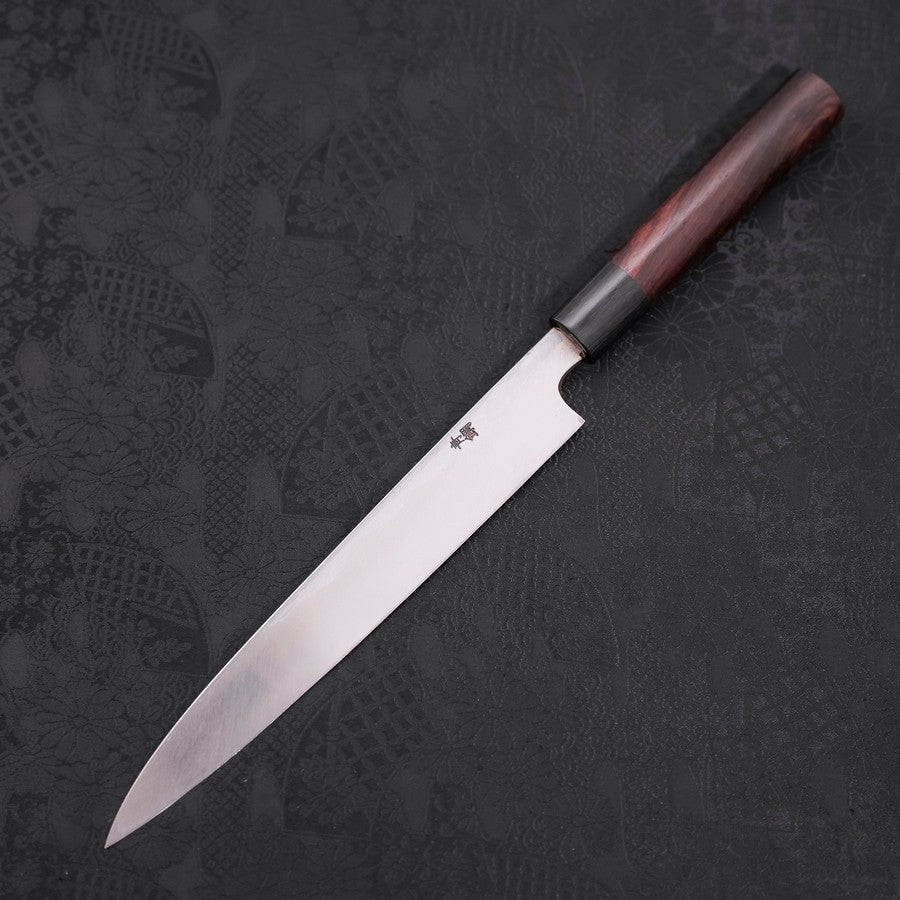Premium Yanagiba Sushi Knife 210mm - Blue Steel #2 Damascus Blade with Shitan Handle - Perfect for Sushi Chefs & Japanese Cuisine Lovers