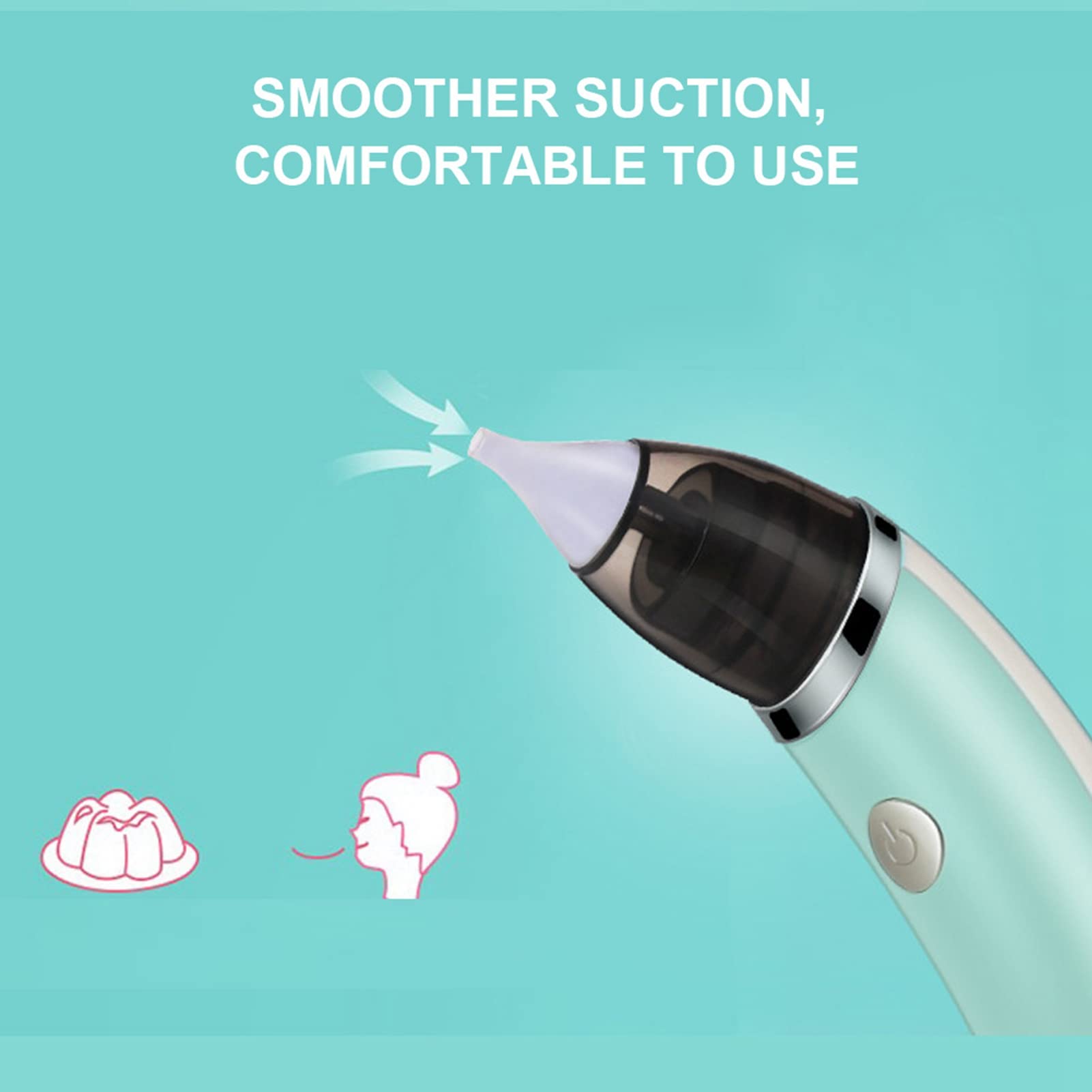 HEEPDD Electric Baby Nasal Aspirator - 5-Speed Adjustable Nose Sucker with Anti-Backflow Design | Safe Ear & Nose Cleaner for Newborns & Toddlers | Perfect for Congestion Relief & Daily Baby Care