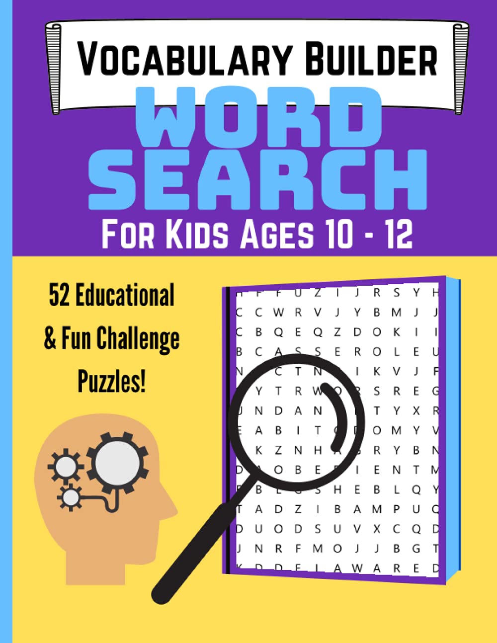 Word Search Puzzle Book for Kids Ages 10-12 | Fun Middle School Vocabulary Builder Activity Book | Educational Word Games for Classroom & Homeschool Learning