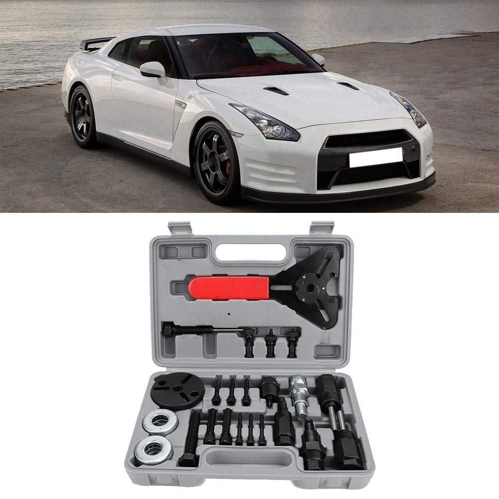 23pcs A/C Compressor Clutch Remover Tool Kit with Puller Switch & Push Button Actuator - Manual Operation for Auto Repair - Perfect for HVAC Technicians & DIY Car Maintenance