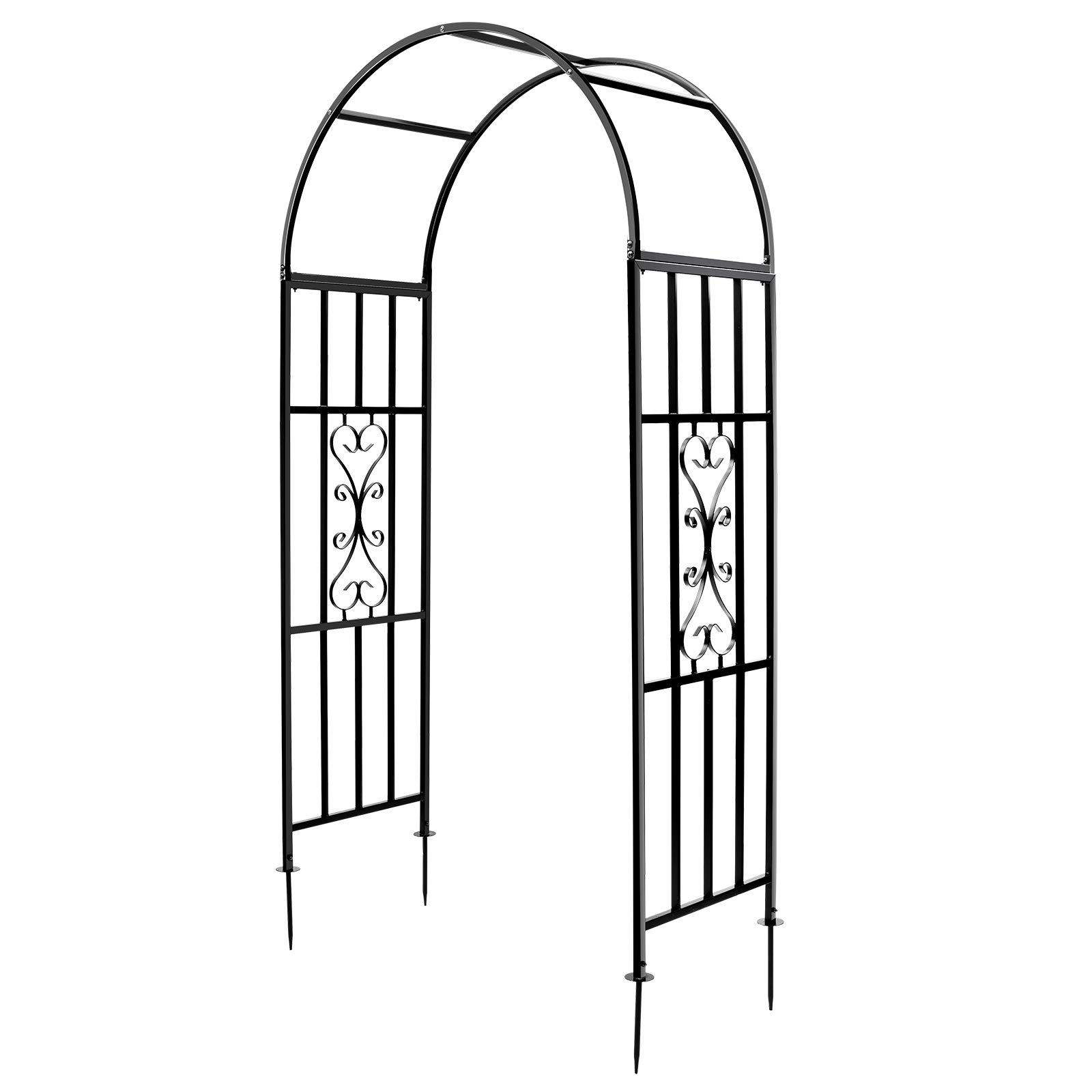 SCENDOR Metal Garden Arch - Durable Iron Trellis for Climbing Plants, Outdoor Wedding Arbor & Ceremony Decor - Perfect for Vine Support, Backyard Landscaping & Romantic Events