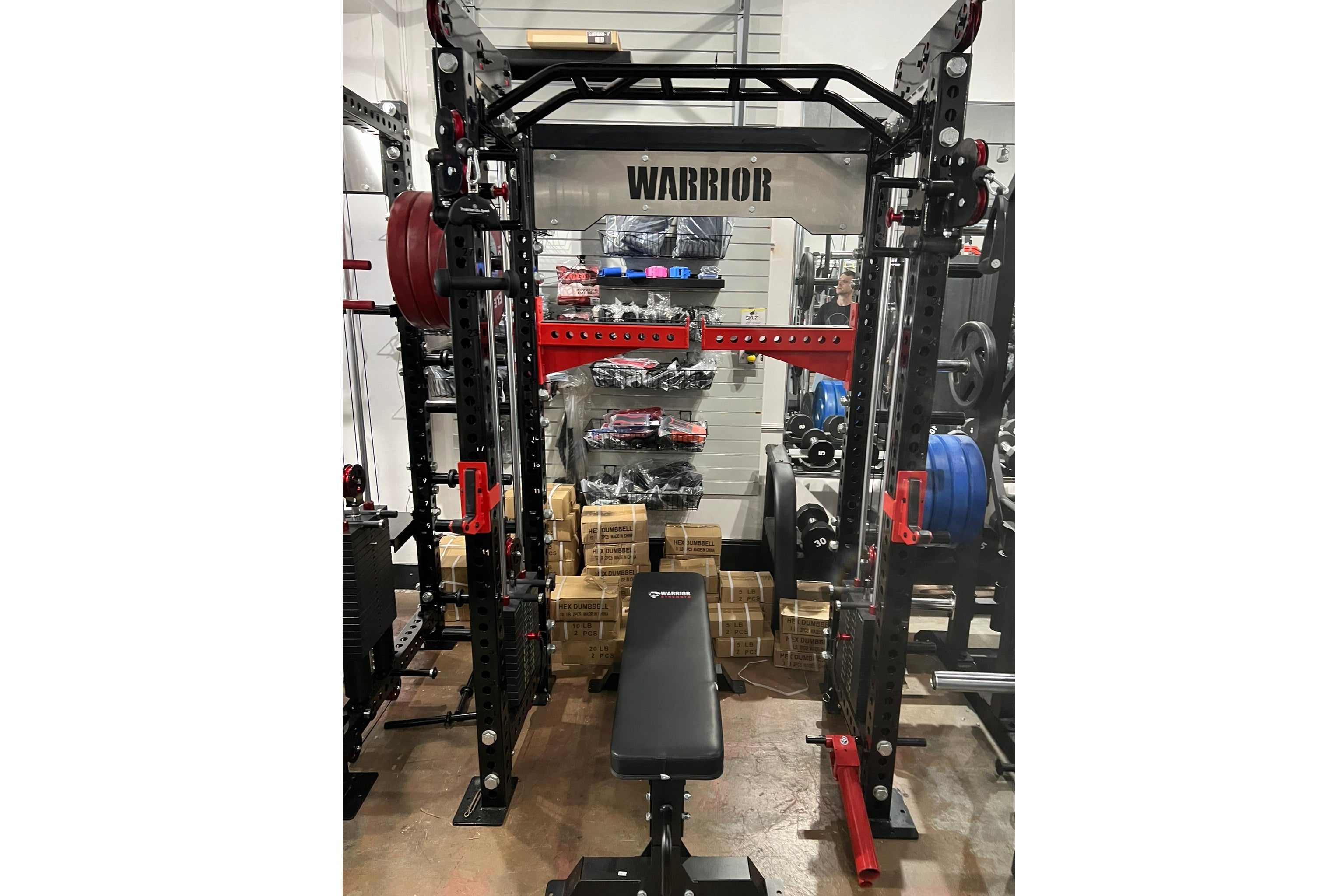Warrior 2.0 Cable Crossover Pulley System - Power Rack Gym Equipment for Home & Commercial Use - Strength Training Machine for Full Body Workouts - Perfect for Weight Lifting, CrossFit & Functional Fitness