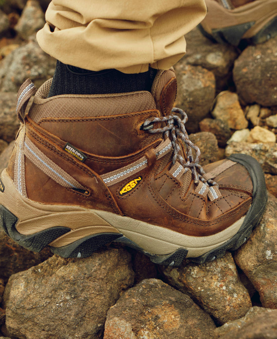 Women's KEEN Targhee II Waterproof Hiking Boots - Slate Black/Flint Stone | Mid-Cut Ankle Support | Non-Slip Traction | Outdoor Adventure, Trail Walking & Camping Footwear