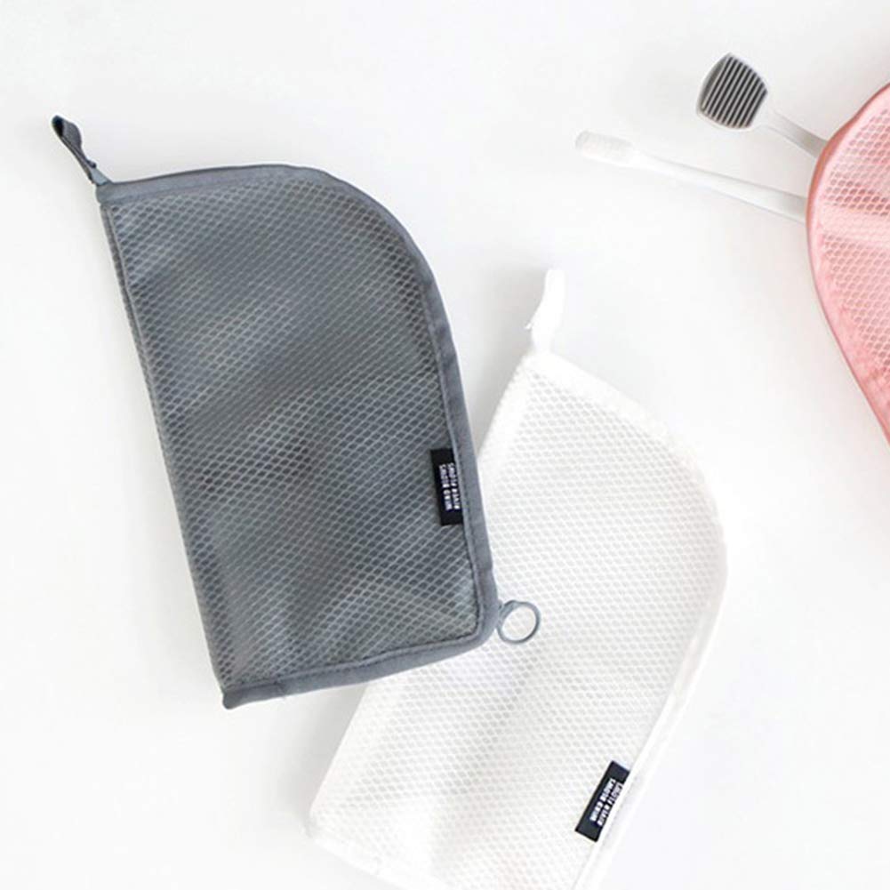 Travel Toothbrush Storage Bag - Portable Waterproof Cosmetic Pouch for Toothbrush, Toothpaste & Toiletries | Compact Grey Organizer for Camping, Gym & Airplane Travel