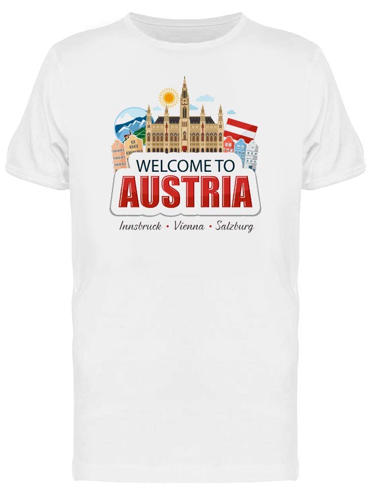 Smartprints Austria Tourism T-Shirt for Men - Stylish Travel & Vacation Tee for Exploring Austria