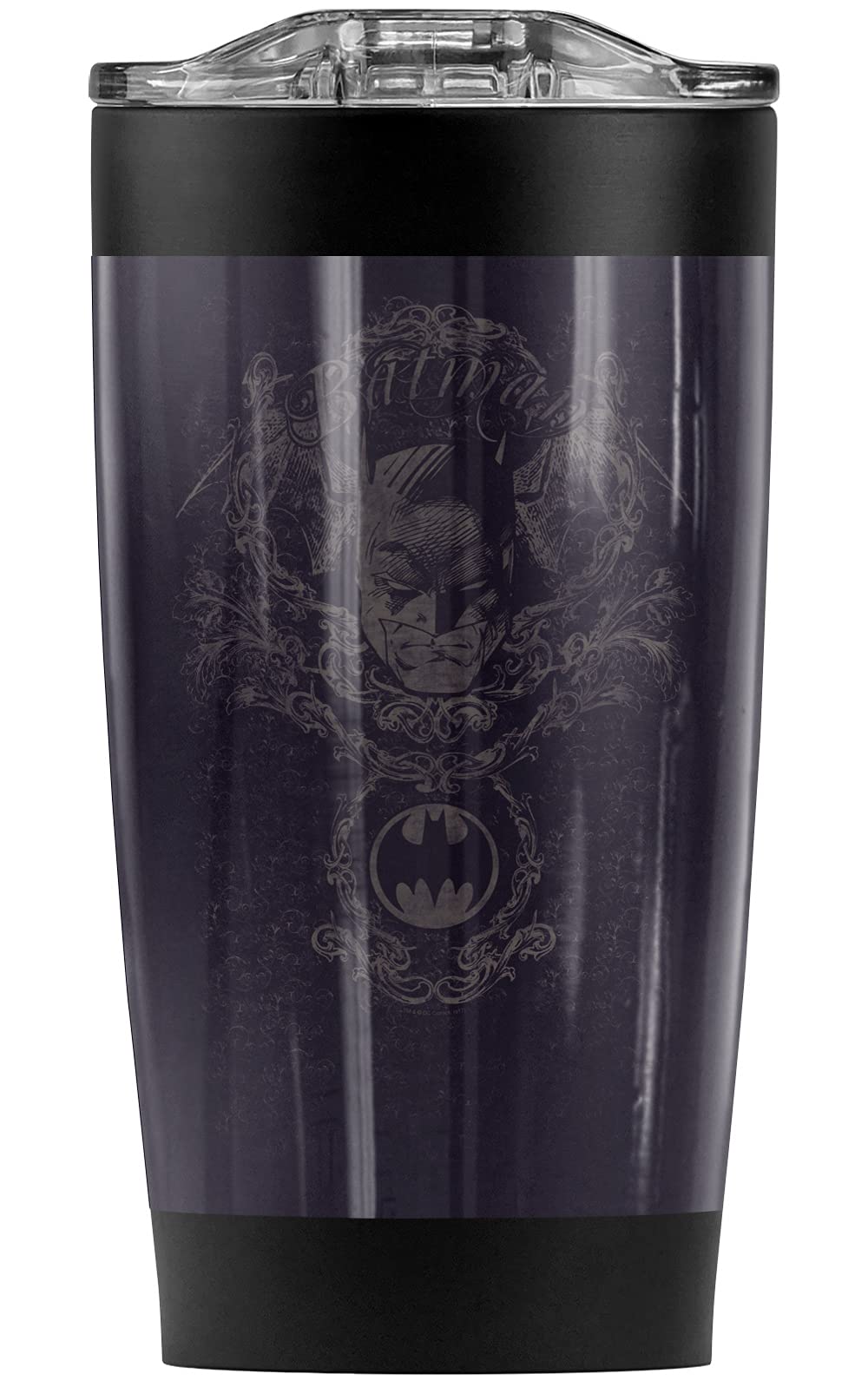 Batman The Dark Knight Stainless Steel Tumbler 20oz - Vacuum Insulated Travel Mug with Leakproof Lid for Coffee & Cold Drinks | Double Wall Insulation Keeps Beverages Hot/Cold for Hours | Perfect for Office, Gym, Camping & Car Commutes