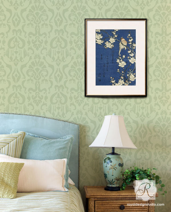 Khanjali Ikat Stencil - Handmade Decorative Stencil for DIY Crafts, Wall Art, and Fabric Painting | Perfect for Home Decor, Scrapbooking, and Gift Wrapping