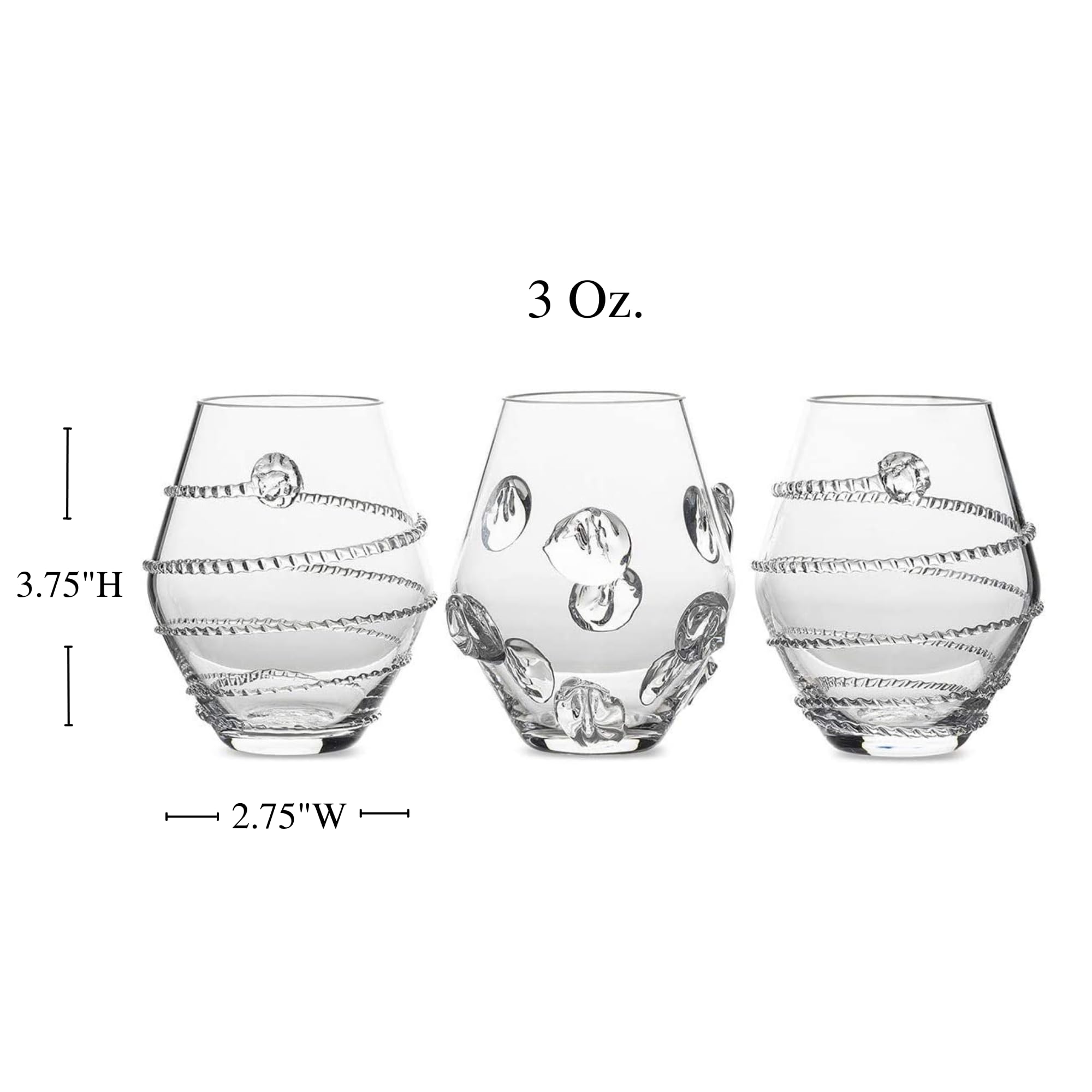 Juliska Clear Mini Vases Set of 3 - Small Glass Flower Vases for Home Decor, Wedding Centerpieces, Tabletop Arrangements & Gift Giving