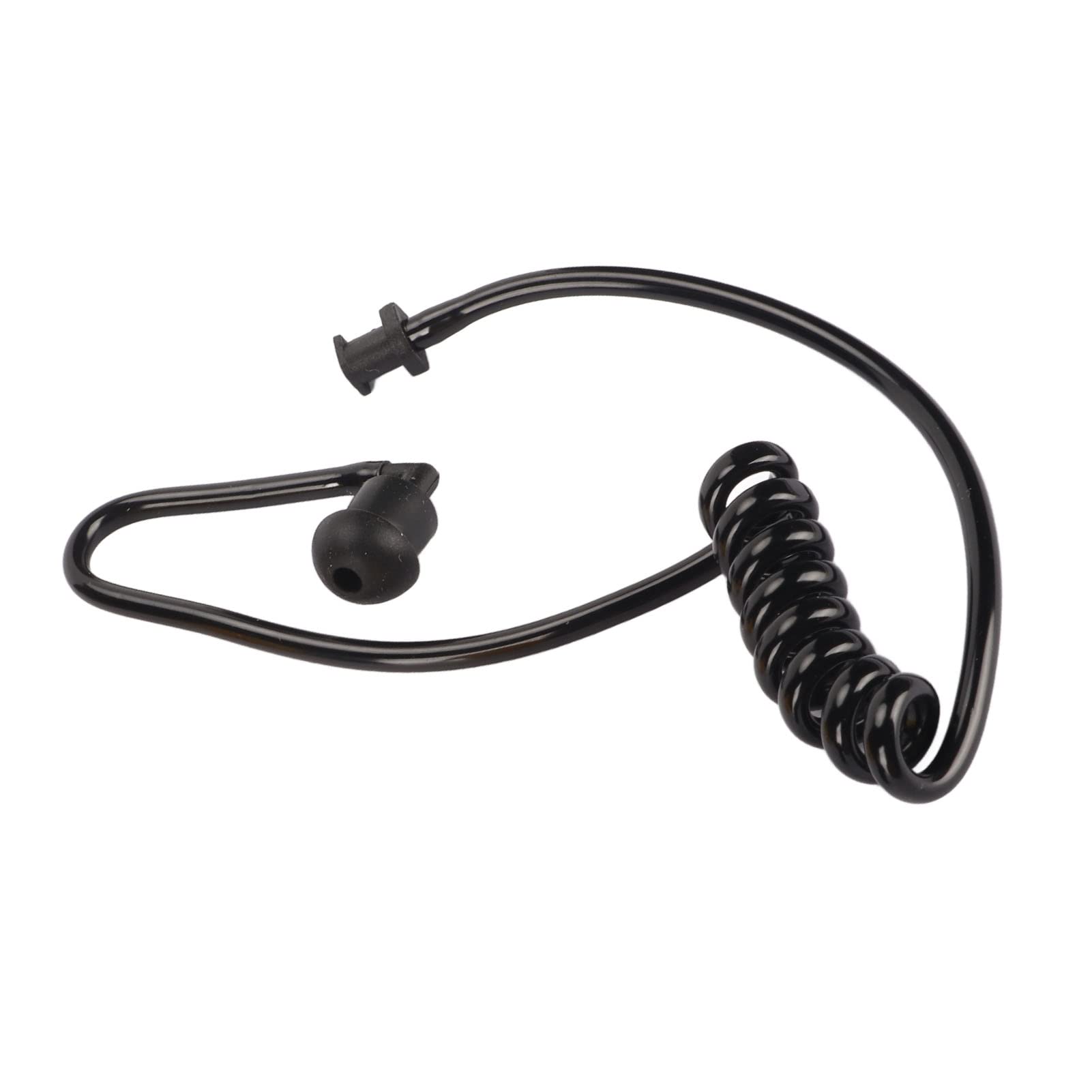 Two Way Radio Headset Replacement Earpiece Coil Tubes - Black Acoustic Tube Coiled Headset Accessory for Motorola, Kenwood Radios | Perfect for Security, Construction & Outdoor Communication