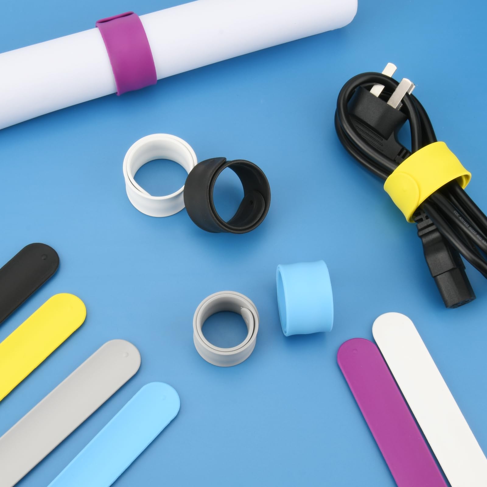 Homakover 12 Pcs Silicone Wrapping Paper Roll Holder Clips - Non-Slip Gift Wrapping Clamps for Christmas, Wedding, Graduation Presents - Perfect for DIY Crafts, Party Decorations & Holiday Gift Wrapping