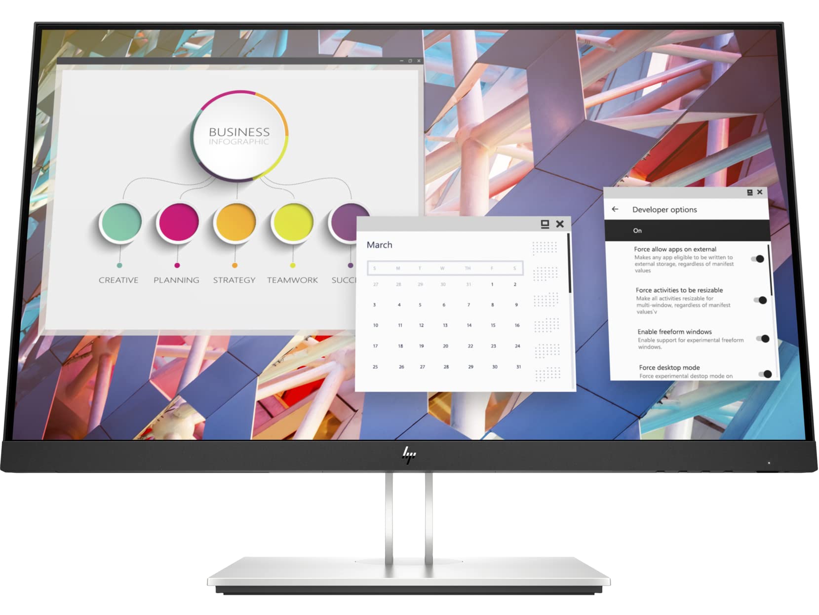 HP E24 G4 24-inch Full HD 1080p Monitor - IPS Panel, VESA Mountable, Ultra-Thin Bezel for Home Office, Gaming & Productivity