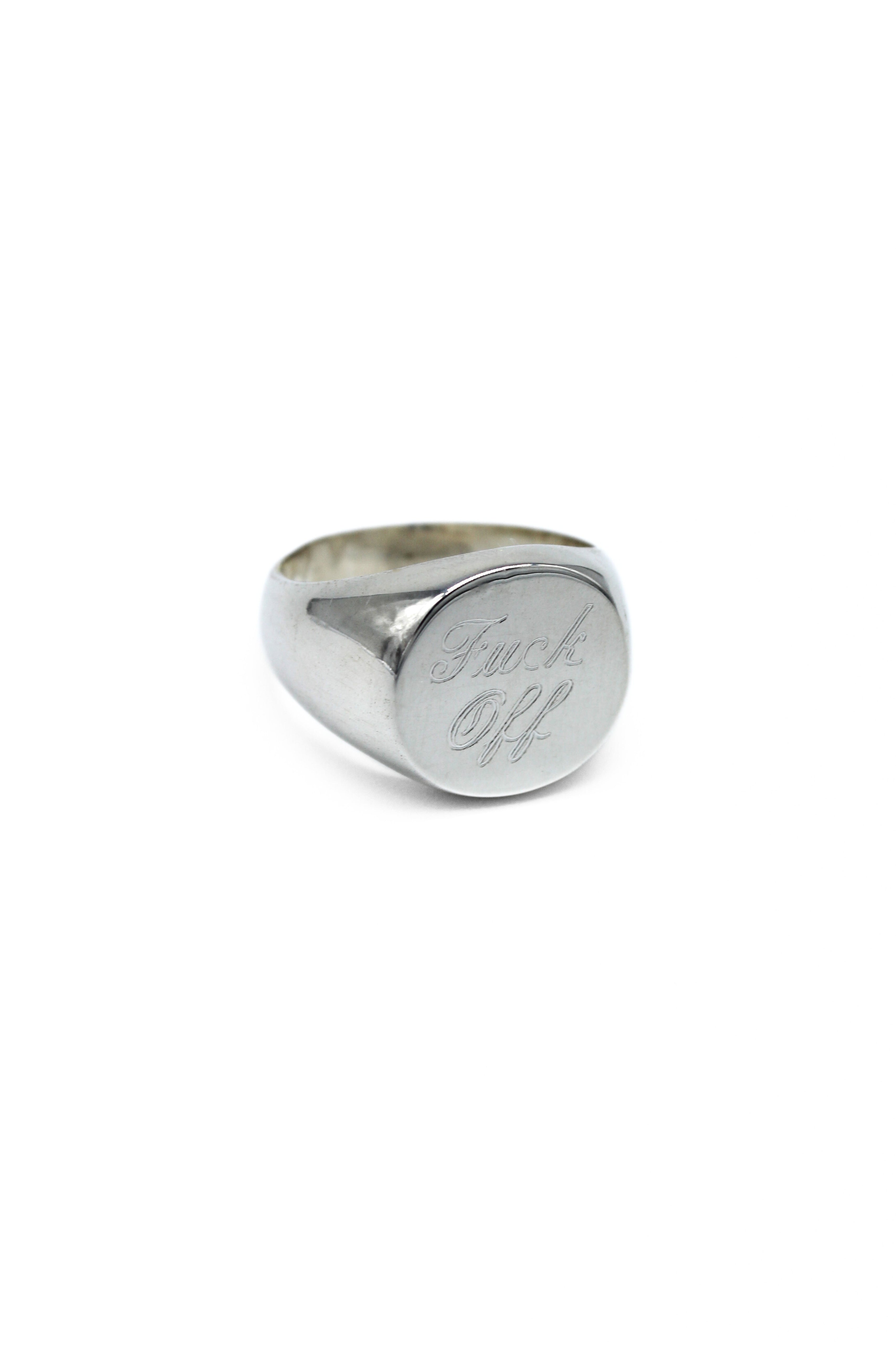 Fuck Off Silver Ring - Edgy Statement Jewelry for Women & Men - Perfect for Punk, Gothic & Rebellious Fashion Styles