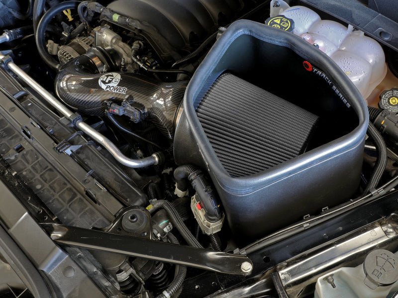 aFe 19-21 GM Trucks 5.3L/6.2L Track Series Carbon Fiber Cold Air Intake System with Pro Dry S Filters - Performance Upgrade for Silverado & Sierra - Off-Road & Street Racing Use