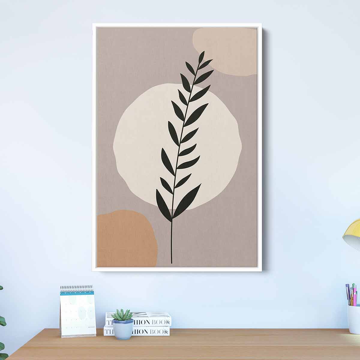 Purple Leaf Wall Art Canvas - Modern Botanical Home Decor for Living Room, Bedroom & Office - 92_b Size