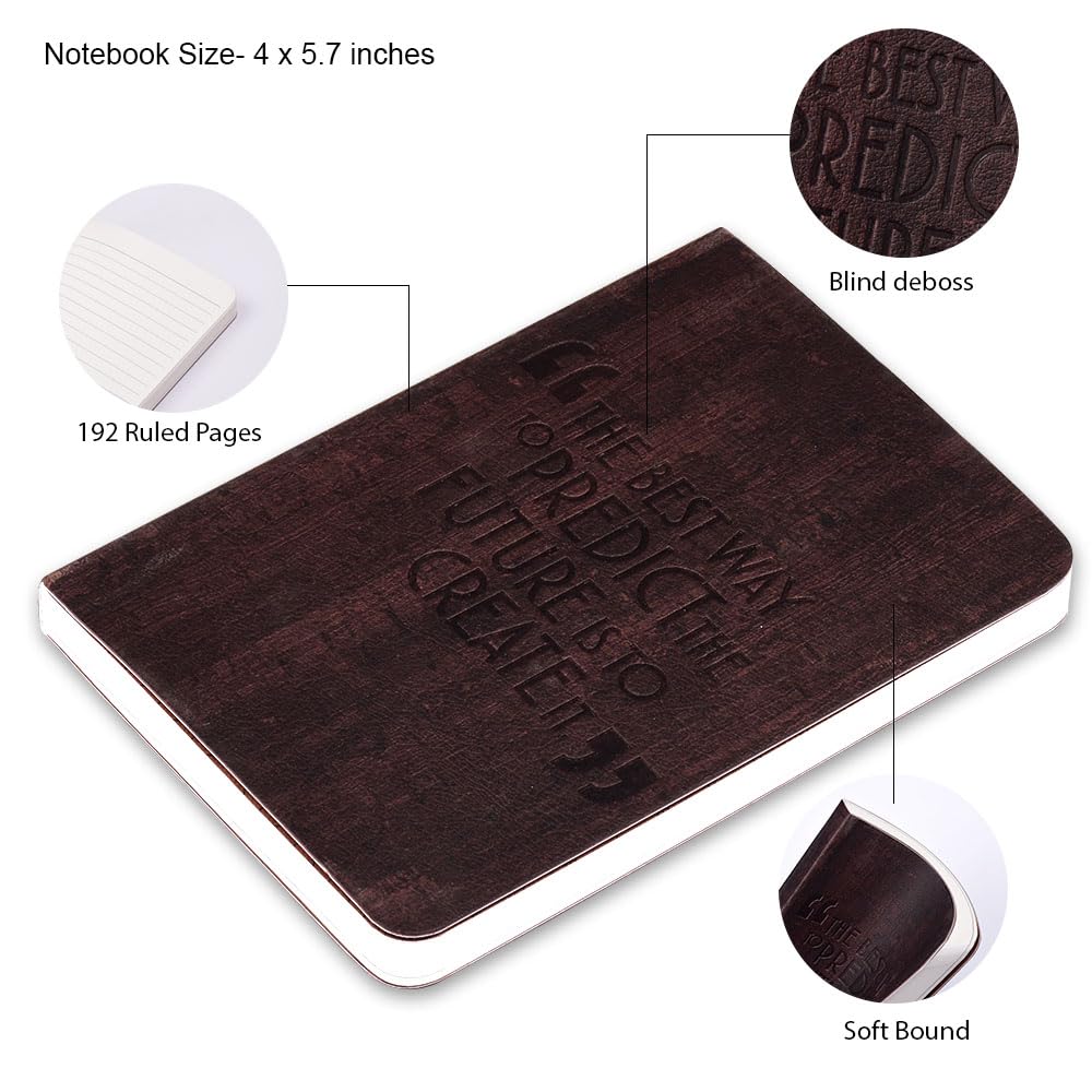 Premium PU Leather Executive Notebook - B6 Pocket Size (4.9