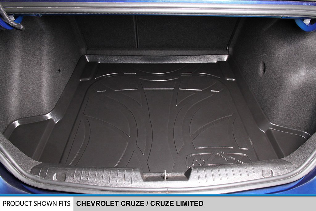 MAXLINER All Weather Cargo Liner Floor Mat - Heavy Duty Black Custom Fit for 2011-2015 Chevrolet Cruze & 2016 Cruze Limited | Waterproof & Durable Protection for Trunk, Pets, Mud, Snow | Perfect for Road Trips & Outdoor Adventures